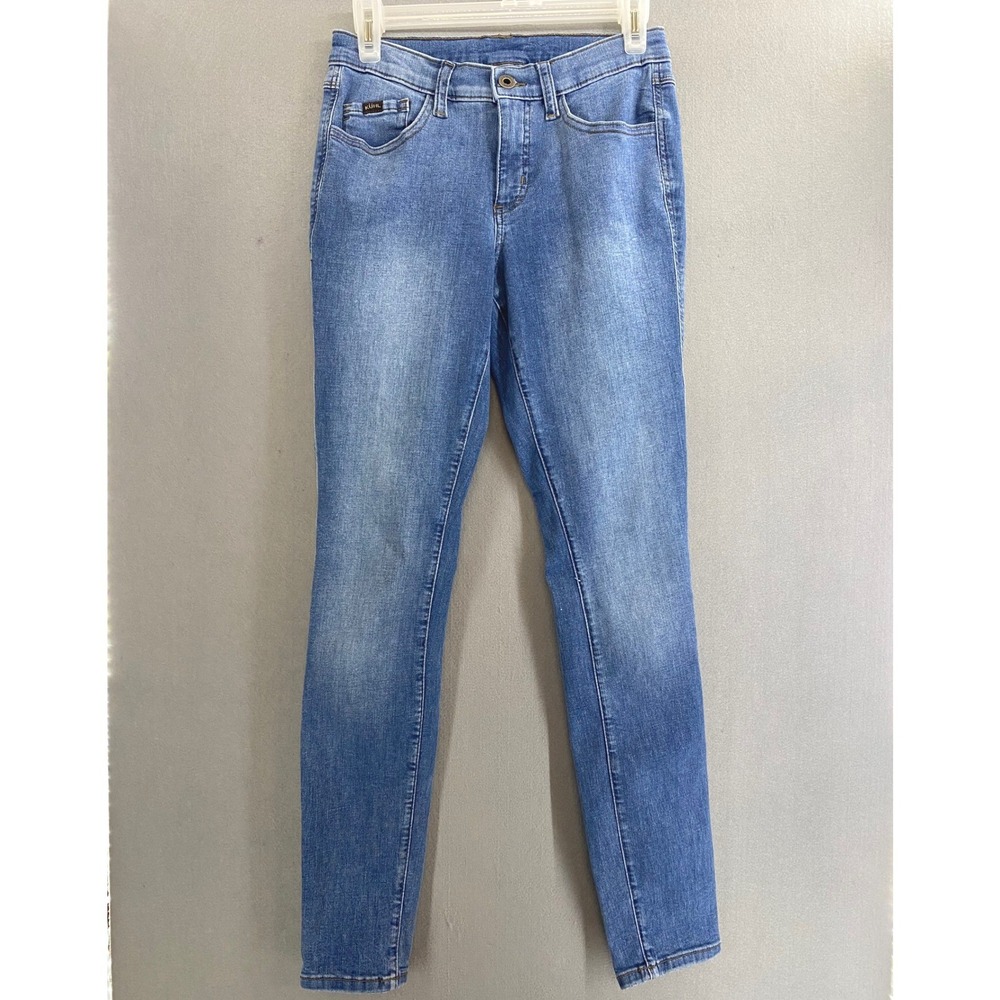 KUHL Kontour Women 4 Flex Reg Medium Wash Skinny Jeans Blue Denim Mid Rise